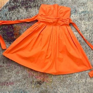 Orange game day dress with bow
